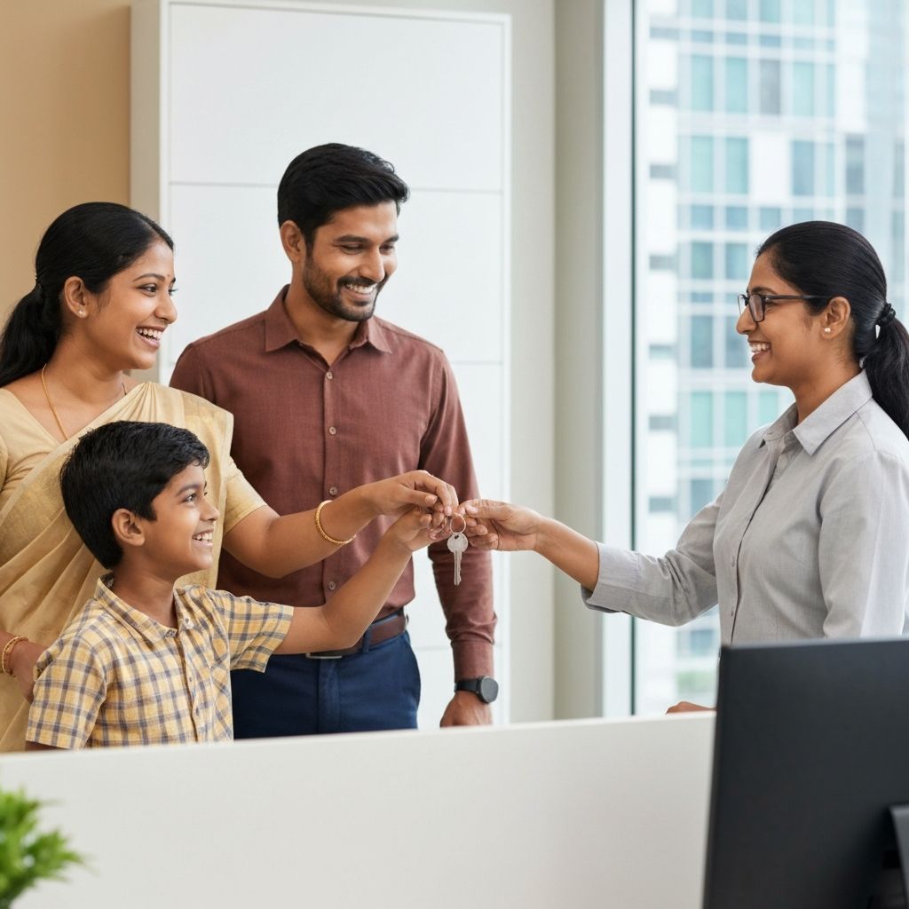Indian family getting home loan